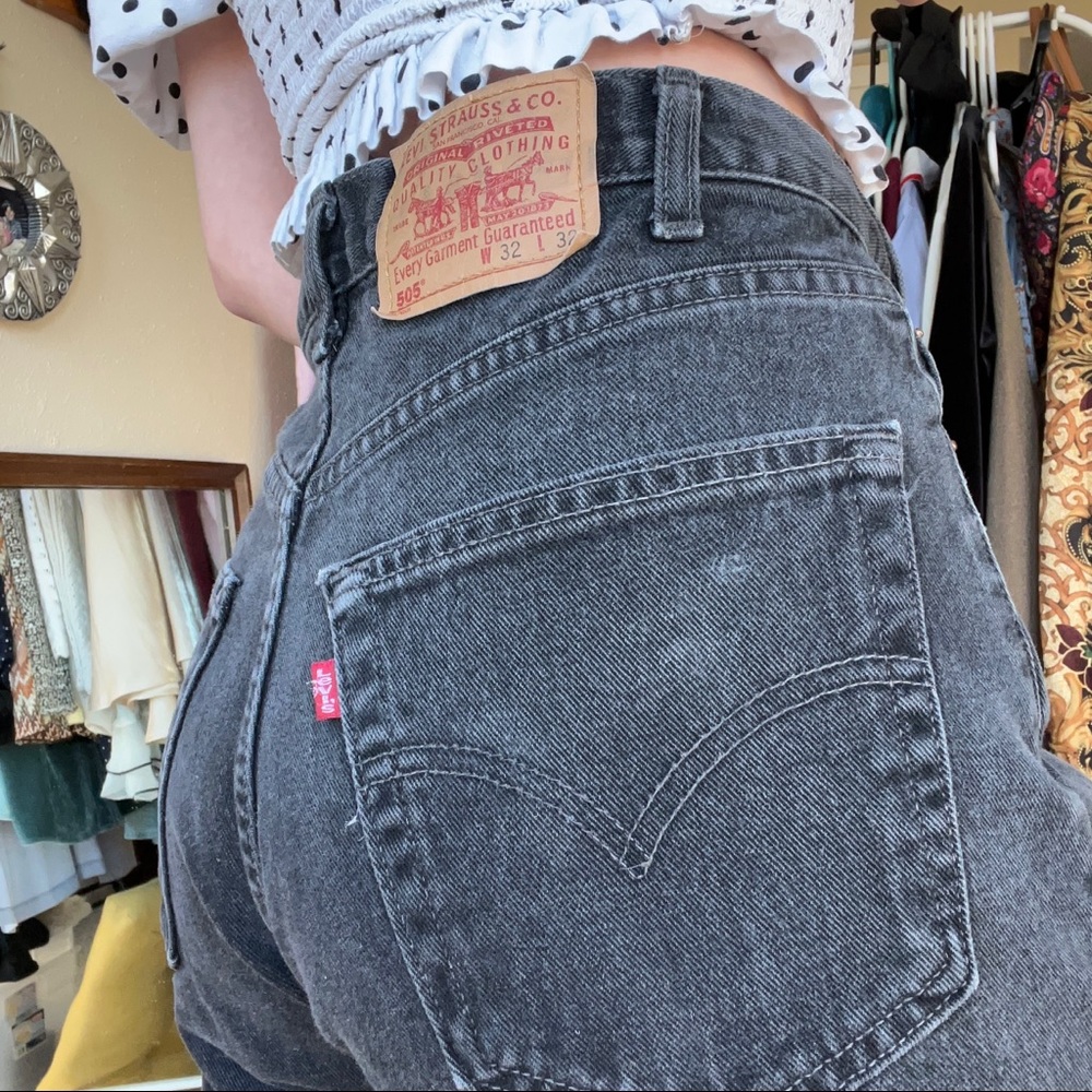 levi's 505 denim jeans, black